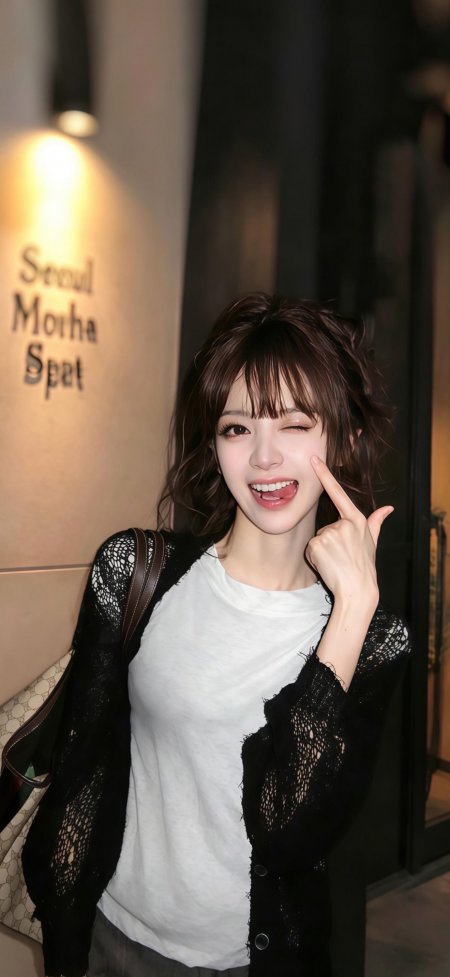 短发少女指脸暖光人物摄影手机壁纸