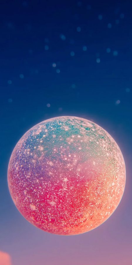 梦幻星球星尘闪烁粉紫太空科幻手机壁纸