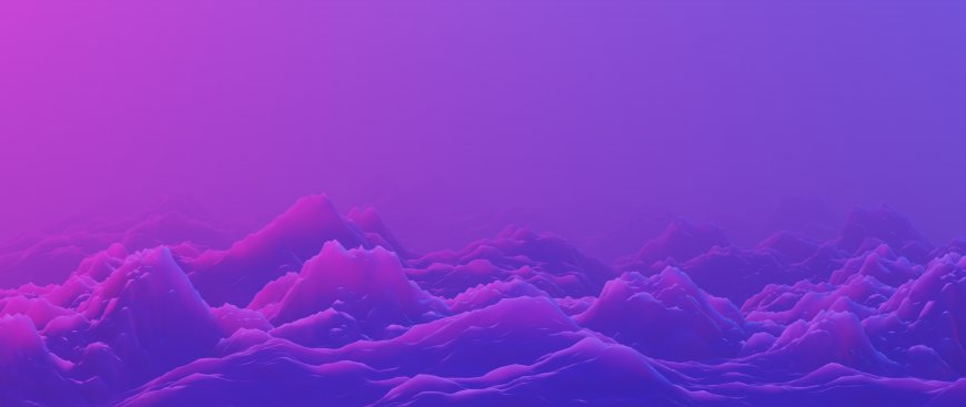 紫蓝渐变山峦起伏梦幻抽象纹理电脑壁纸