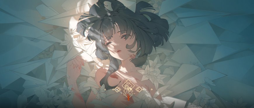 空之境界两仪式蓝灰几何光效动漫电脑壁纸