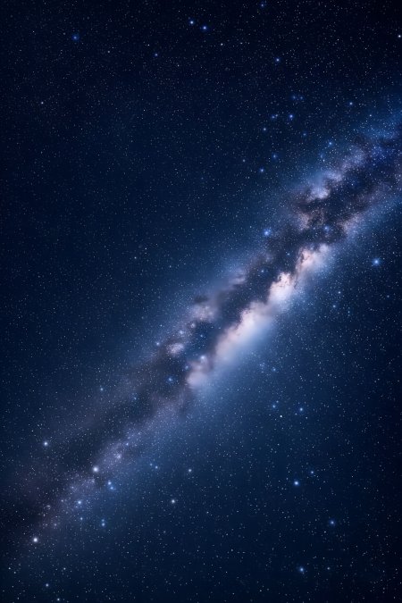 银河旋臂璀璨星云深蓝太空科幻手机壁纸