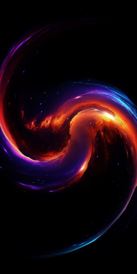 星云旋涡紫红蓝彩太空科幻手机壁纸