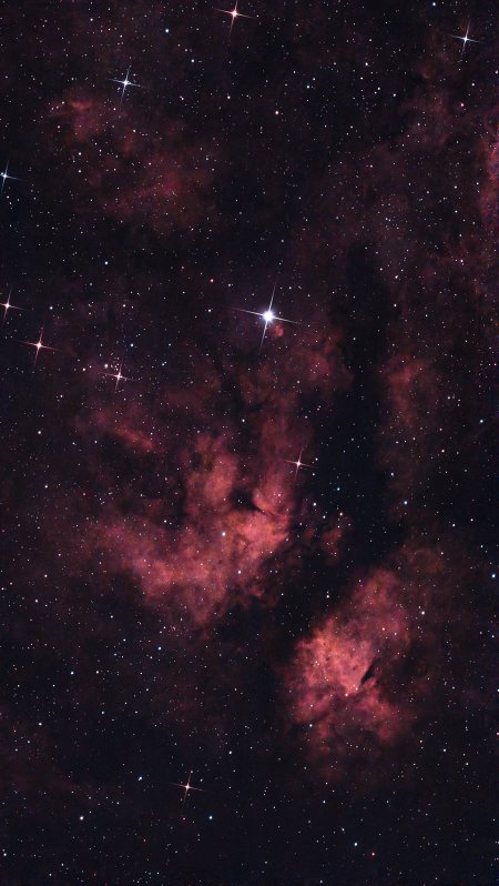 深空星云璀璨红紫太空科幻手机壁纸