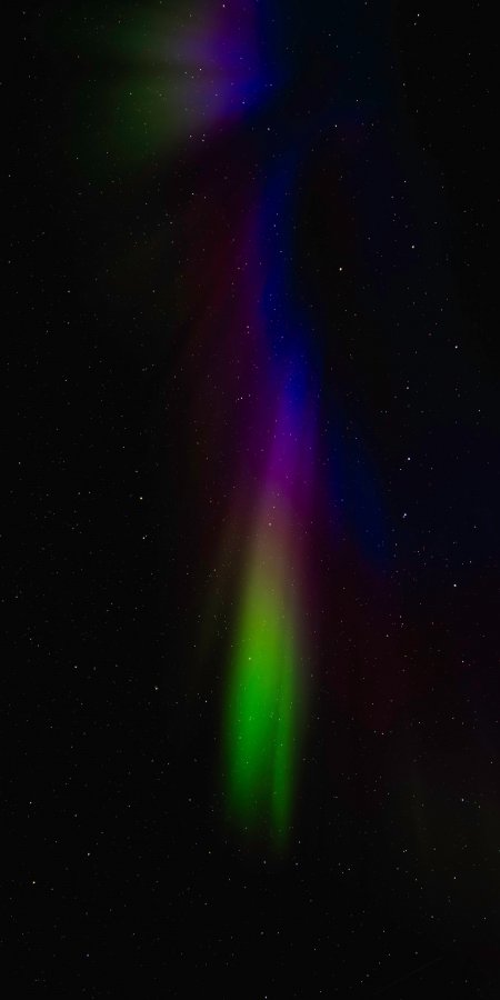 极光星夜紫绿交织暗蓝太空科幻手机壁纸