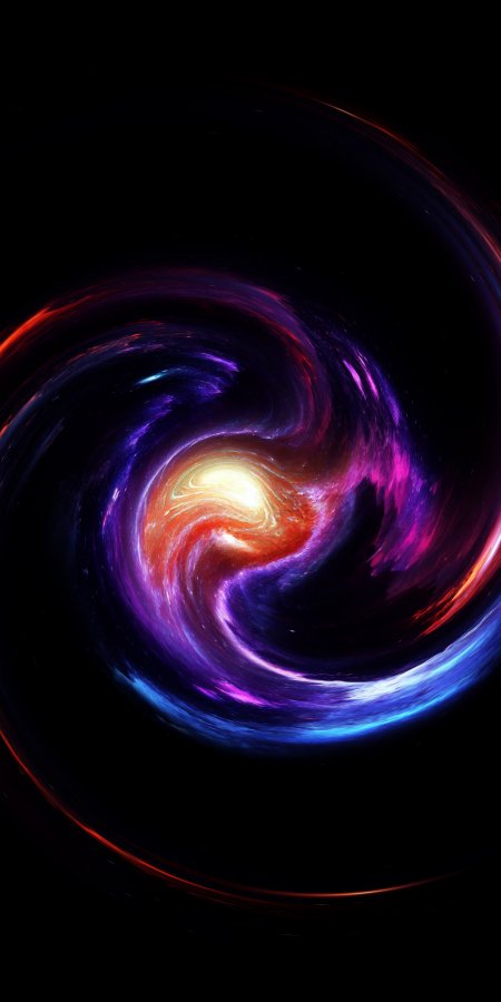 星云漩涡璀璨紫蓝暗黑太空科幻手机壁纸