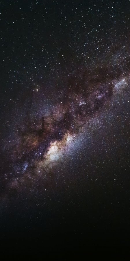 银河星云璀璨暗紫太空科幻手机壁纸