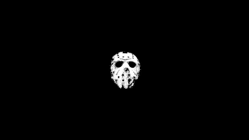 杰森沃赫斯曲棍球面具黑白恐怖电影角色创意电脑壁纸