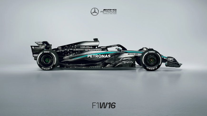 梅赛德斯AMG马石油F1W16赛车黑银青绿涂装汽车电脑壁纸