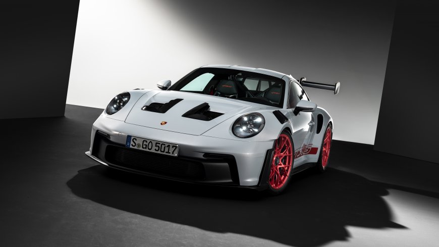 保时捷911GT3RS白色车身红轮毂赛道性能超跑汽车电脑壁纸