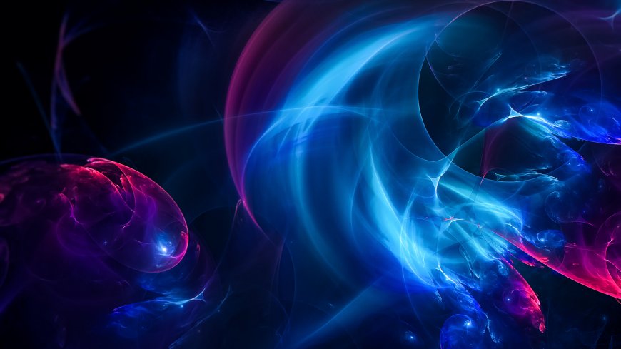 蓝紫流光漩涡星云暗黑科幻电脑壁纸