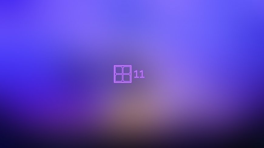 11系统标志紫蓝渐变科技感创意抽象纹理电脑壁纸