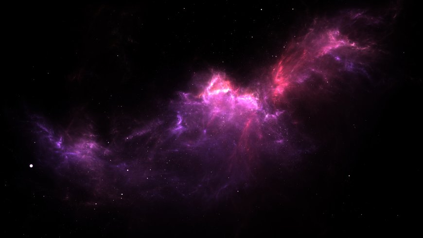 星云旋涡紫红交织璀璨暗紫太空科幻电脑壁纸