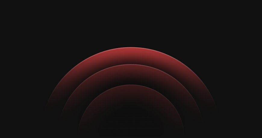 暗红渐变同心弧形抽象创意暗黑电脑壁纸