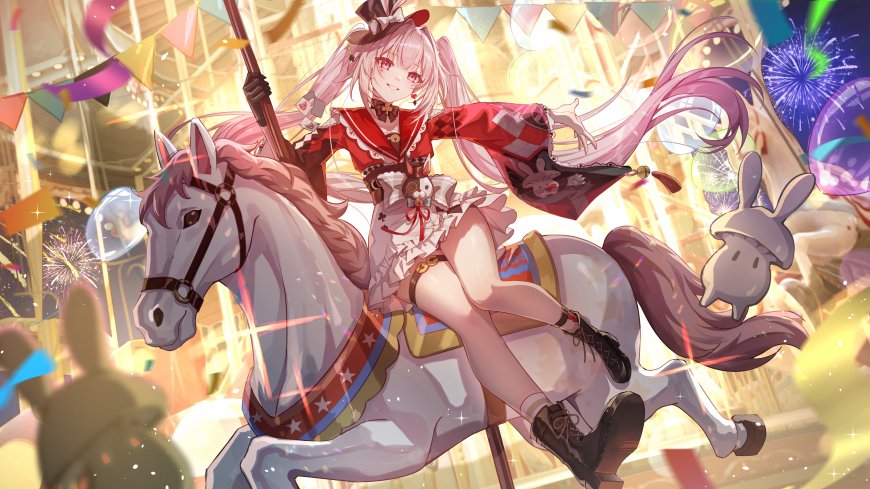 崩坏星穹铁道火花旋转木马粉发少女游戏电脑壁纸