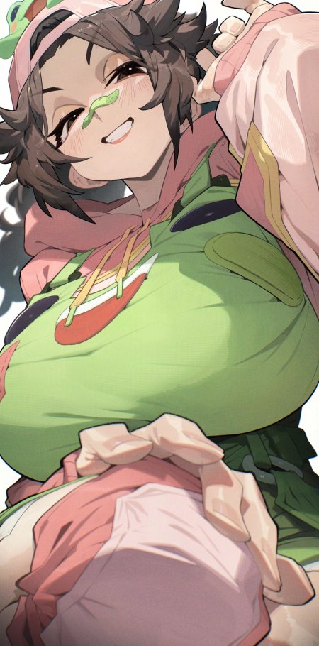 鬼灭之刃甘露寺蜜璃粉绿和服微笑少女动漫手机壁纸
