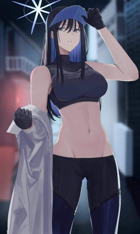 间谍过家家约尔福杰蓝黑短发少女都市夜景蓝紫动漫手机壁纸