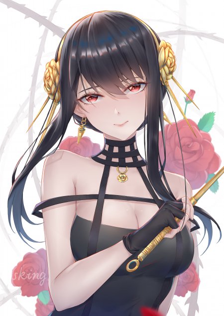 间谍过家家约尔黑发少女手机壁纸