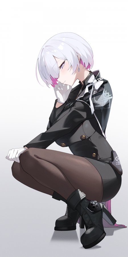 妮姬莉莉维丝白发少女制服手机壁纸