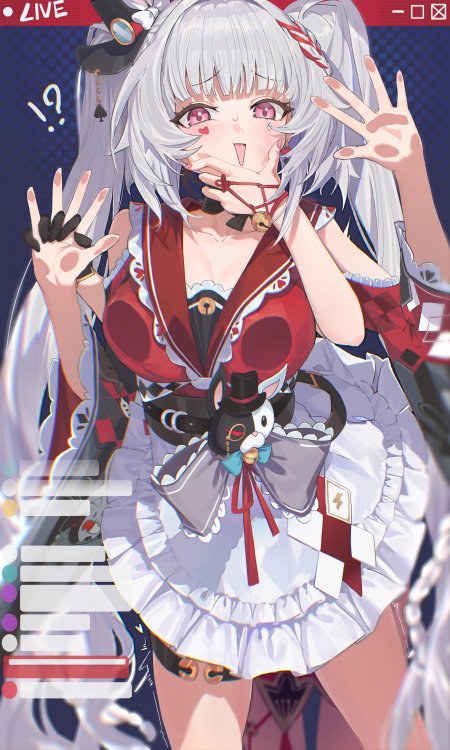 星穹铁道白发兔耳少女直播界面动漫手机壁纸