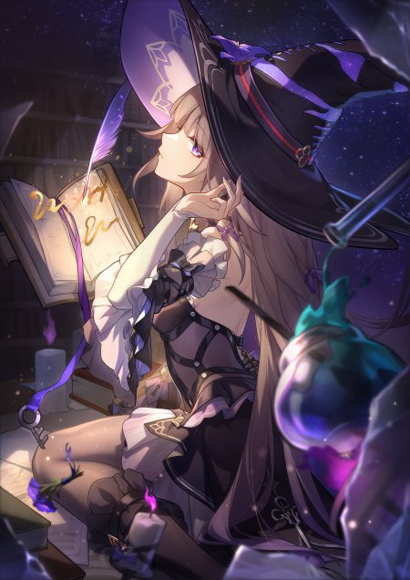 星穹铁道大黑塔巫师帽魔法书动漫手机壁纸