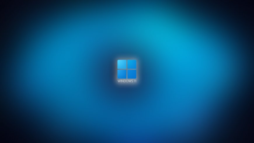 11系统标志蓝光渐变科技感创意电脑壁纸
