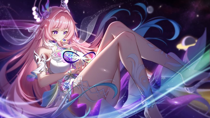 崩铁昔涟粉发星空梦幻少女动漫电脑壁纸