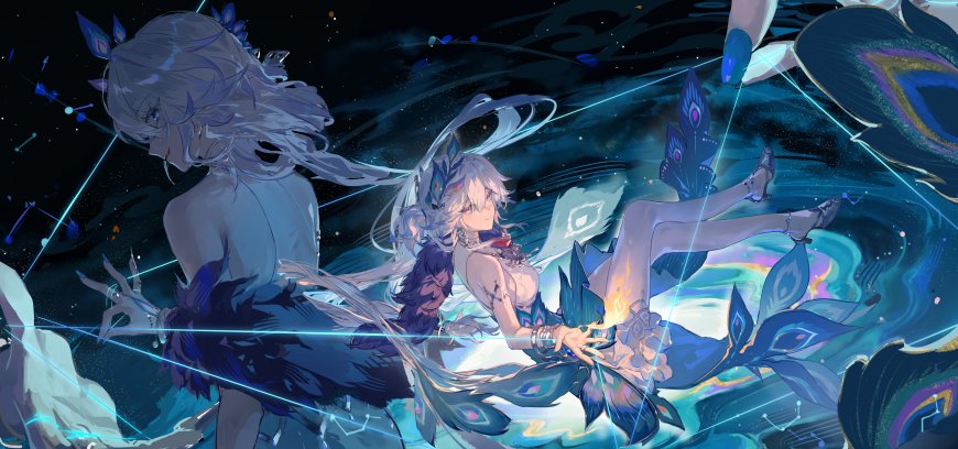 星穹铁道知更鸟星空孔雀少女动漫电脑壁纸