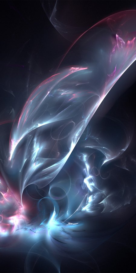 星云流光旋涡蓝紫粉暗黑太空科幻手机壁纸