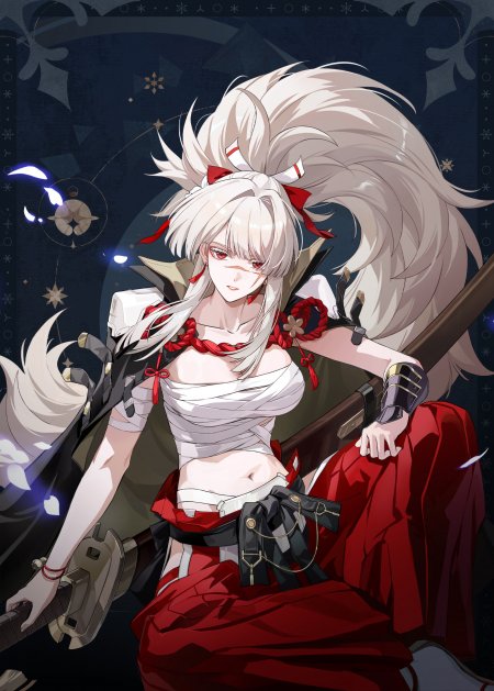 鸣潮赞妮白发缠胸绷带战斗少女动漫手机壁纸