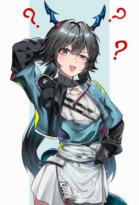 明日方舟陈千语动漫少女插画手机壁纸