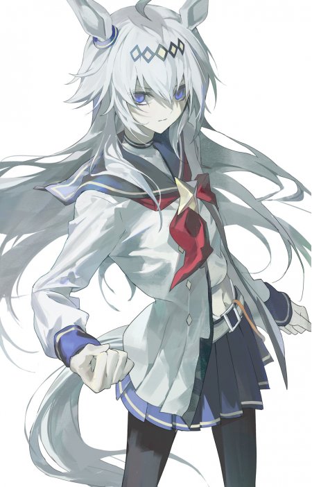 赛马娘小栗帽银发蓝眼少女水手服动漫手机壁纸