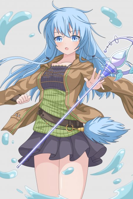 无职转生莉莉娅蓝发持杖水元素魔法少女动漫手机壁纸