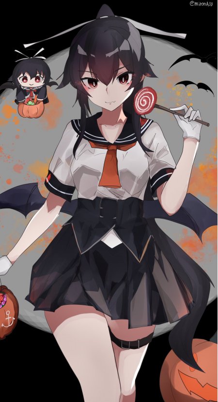 绝区零艾莲万圣节蝙蝠翅膀吸血鬼少女动漫手机壁纸