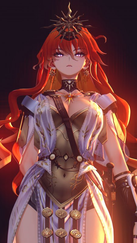 崩坏星穹铁道姬子红发紫瞳战甲少女暗金动漫手机壁纸