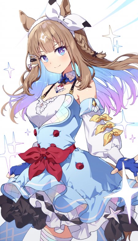 赛马娘无声铃鹿蓝白洛丽塔少女动漫手机壁纸