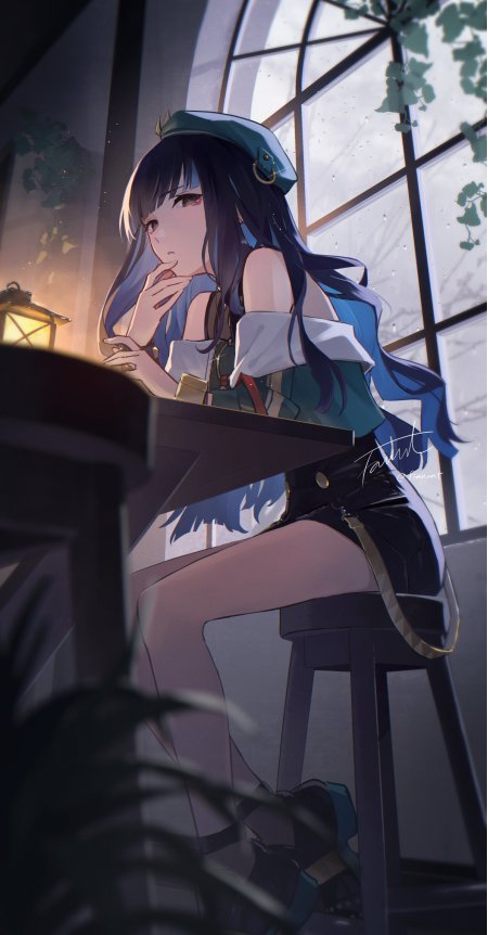 原神珐露珊窗边托腮同人动漫电脑壁纸