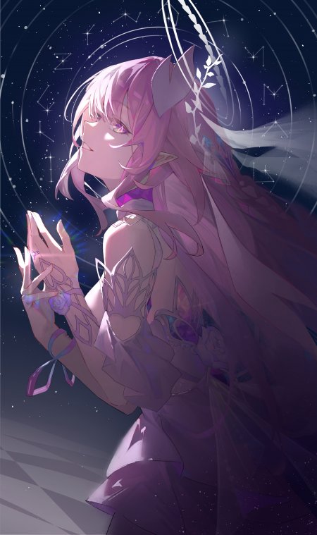 崩坏星穹铁道艾丝妲粉发星轨少女紫蓝梦幻动漫手机壁纸