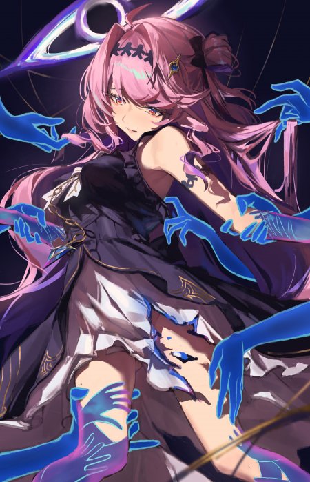 崩坏星穹铁道穿黑裙的粉发战斗少女动漫手机壁