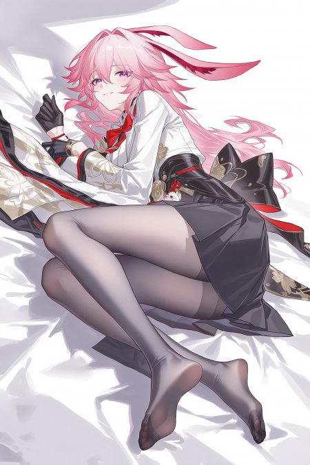 崩坏星穹铁道三月七粉发少女白衬衫黑裙紫瞳动漫手机壁纸