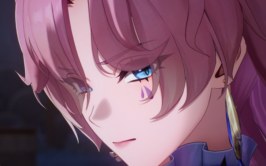星穹铁道三月七蓝眼粉色短发3D特写少女动漫电脑壁纸