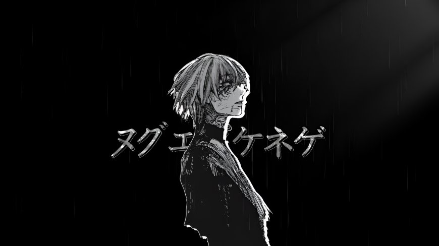东京喰种雾岛董香侧脸雨中黑白动漫电脑壁纸