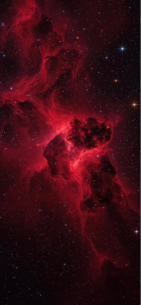 深红星云旋涡璀璨暗红太空科幻手机壁纸