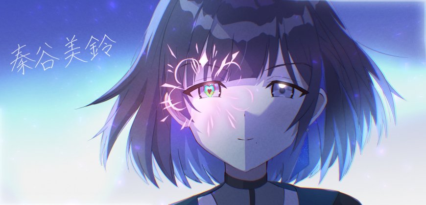 秦谷美铃蓝紫短发异色瞳少女动漫电脑壁纸