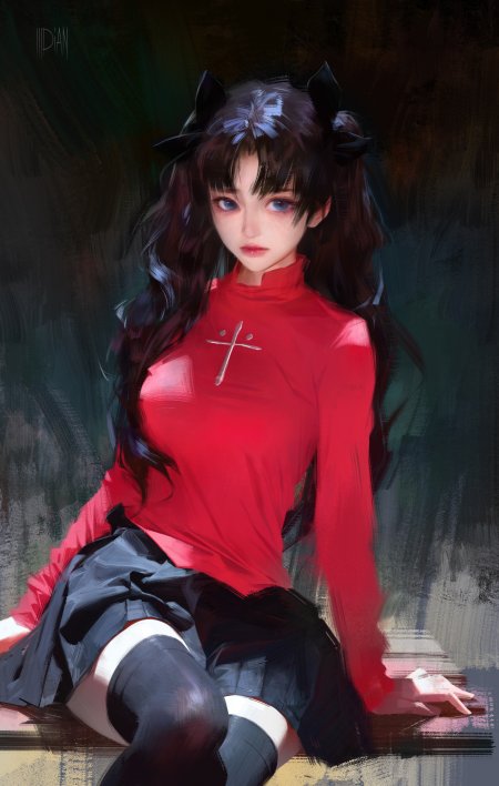 新世纪福音战士绫波丽红衣黑裙蓝眼少女动漫手机壁纸
