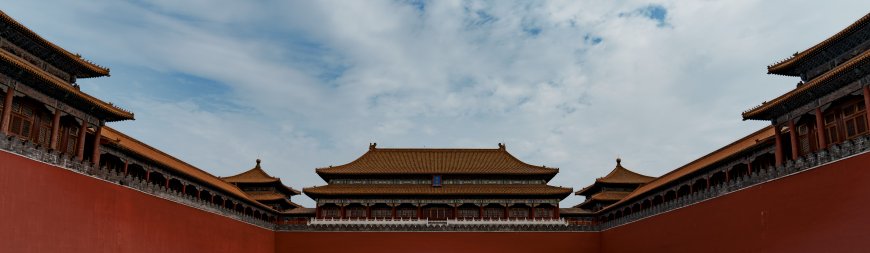 北京故宫午门红墙黄瓦蓝天城市建筑电脑壁纸