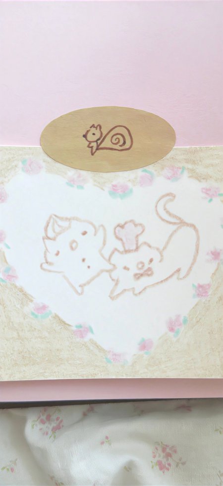可爱猫咪蜗牛手绘插画粉白温馨文艺手机壁纸