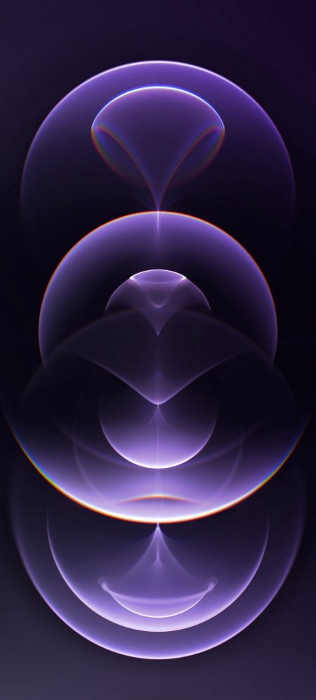 紫蓝光晕对称流体抽象暗紫创意手机壁纸