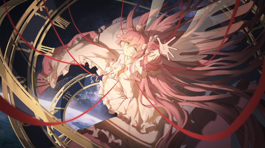 魔法少女小圆鹿目圆粉发展翼星穹时钟动漫电脑壁纸