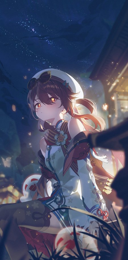 原神胡桃夜空萤火少女动漫手机壁纸