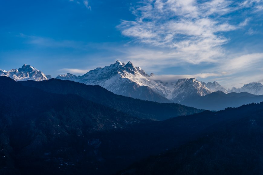 喜马拉雅雪山群峰巍峨蓝白风景电脑壁纸